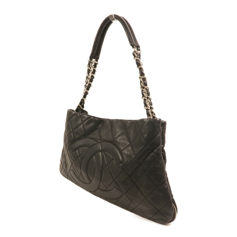 CHANEL 牛皮皮革Timeless銀扣鏈帶肩背袋-2