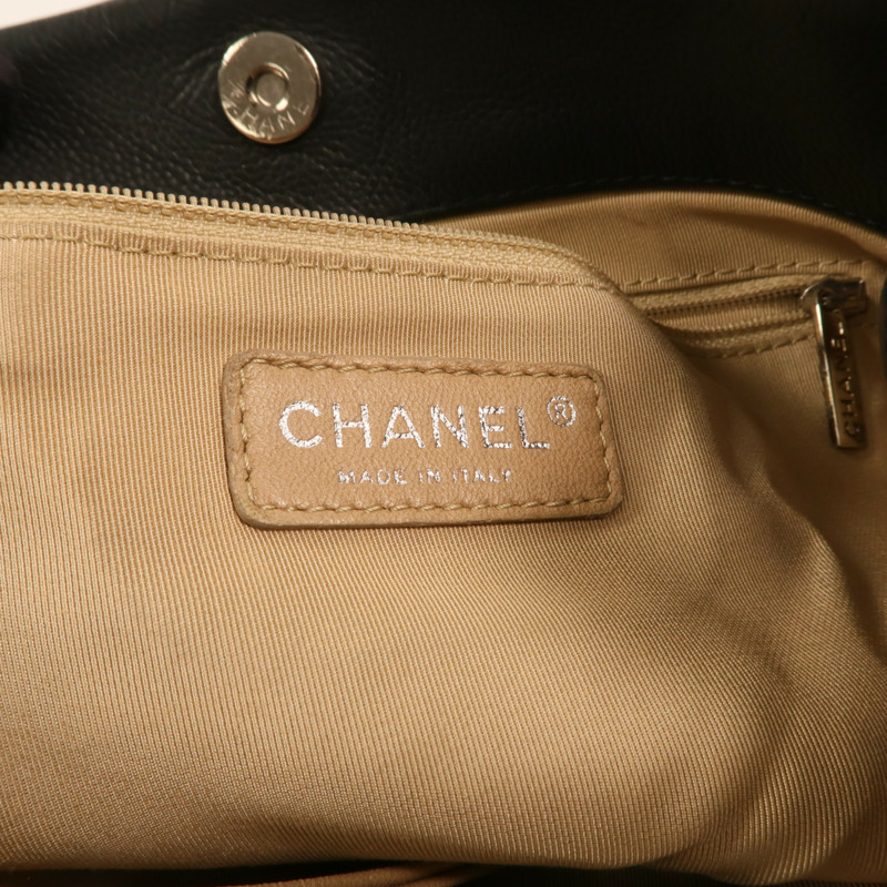 CHANEL 牛皮皮革Timeless銀扣鏈帶肩背袋-5