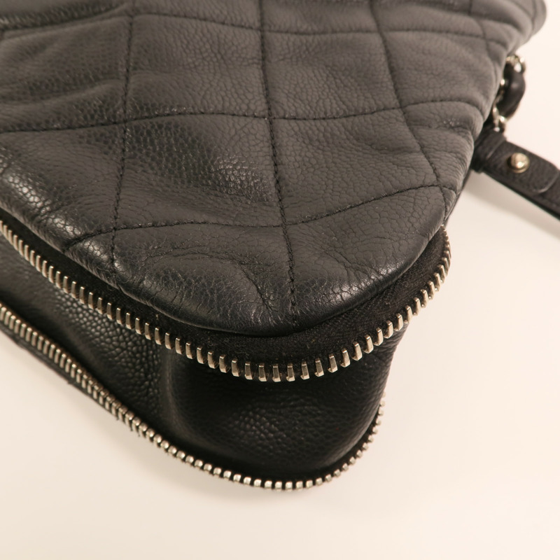 CHANEL 牛皮皮革Timeless銀扣鏈帶肩背袋-9