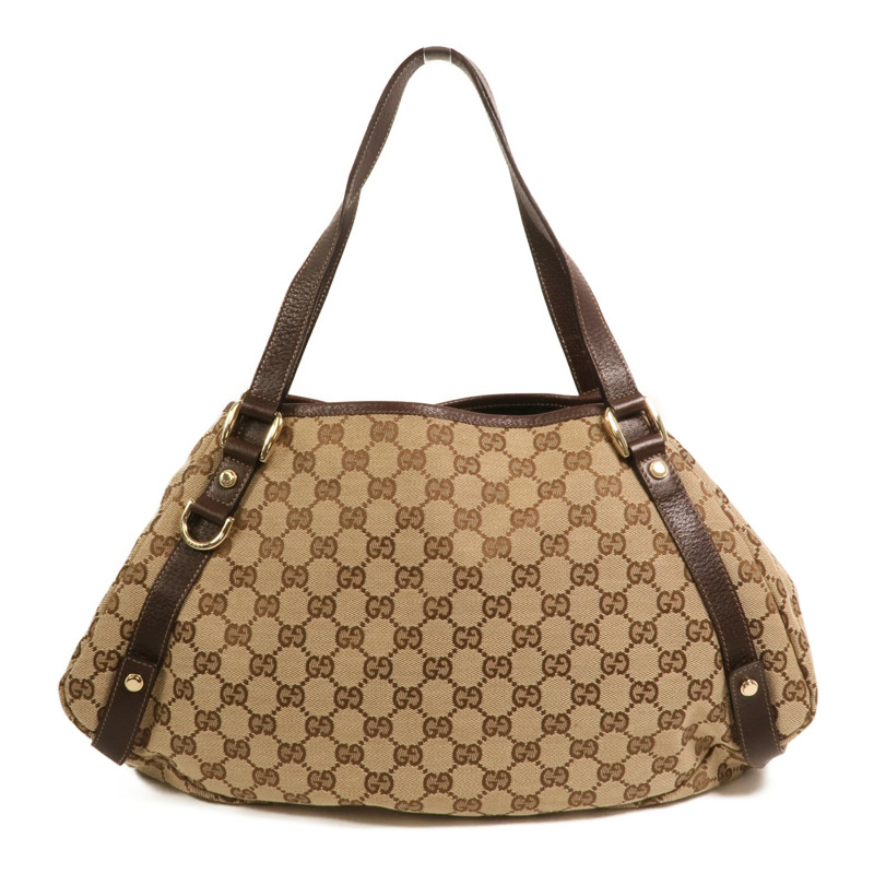 GUCCI 帆布Shoulder Bag金扣肩背袋-1