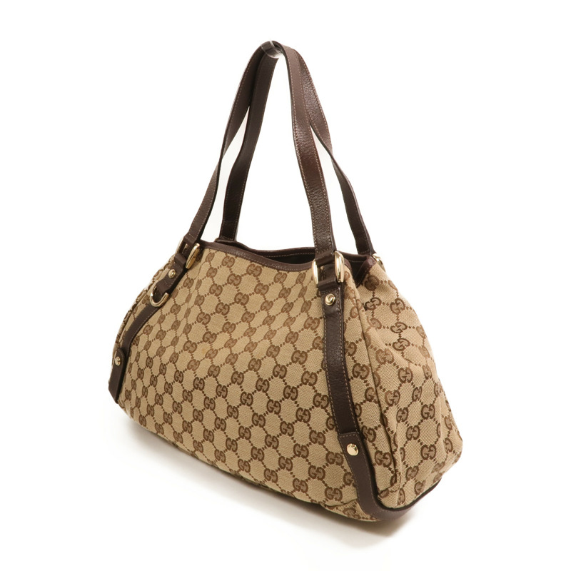 GUCCI 帆布Shoulder Bag金扣肩背袋-2