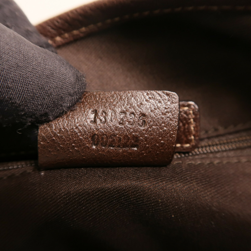 GUCCI 帆布Shoulder Bag金扣肩背袋-6