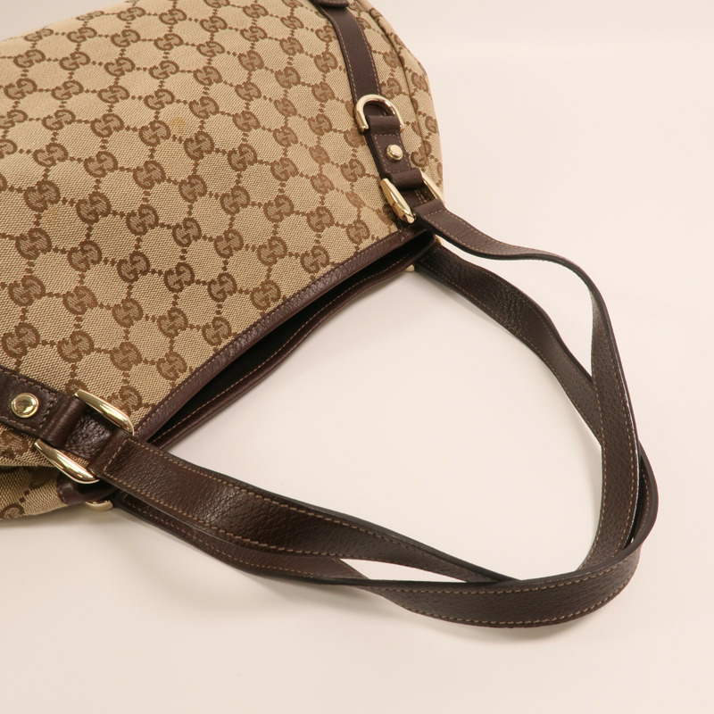 GUCCI 帆布Shoulder Bag金扣肩背袋-7