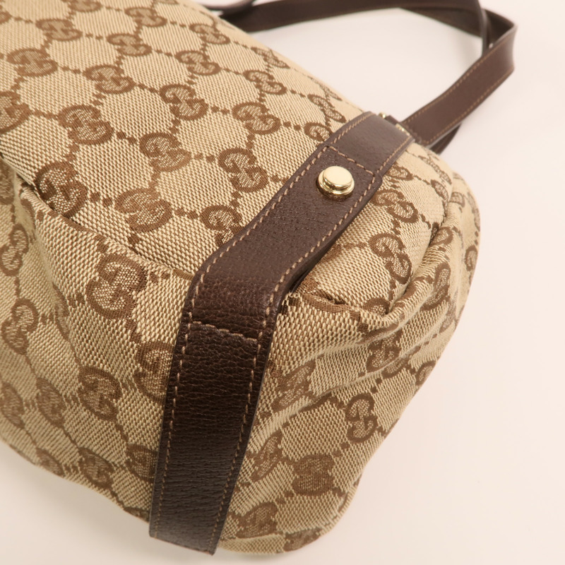 GUCCI 帆布Shoulder Bag金扣肩背袋-9