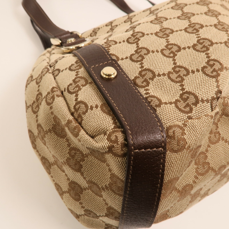 GUCCI 帆布Shoulder Bag金扣肩背袋-10