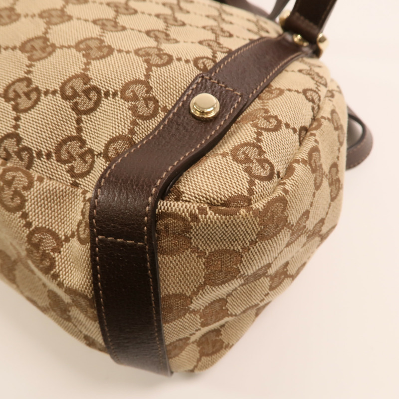 GUCCI 帆布Shoulder Bag金扣肩背袋-11