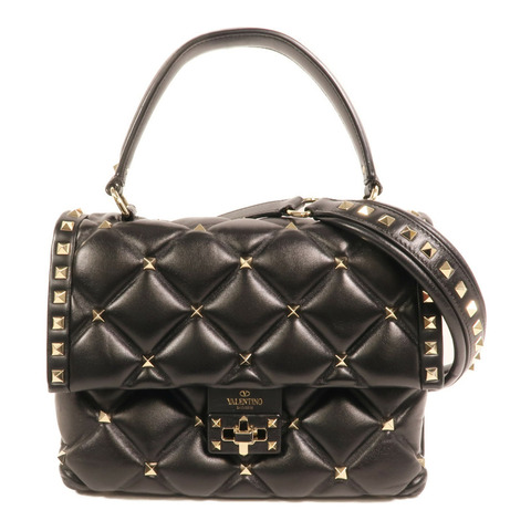 Valentino 羊皮皮革Candystud金扣手挽肩背兩用袋
