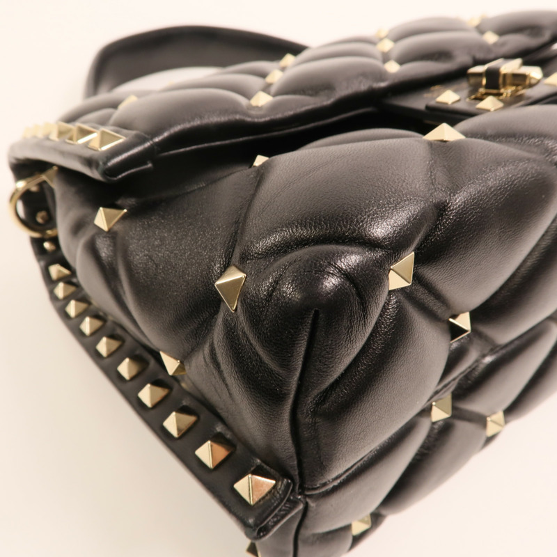 Valentino 羊皮皮革Candystud金扣手挽肩背兩用袋-12