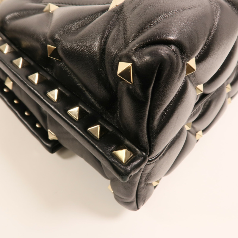 Valentino 羊皮皮革Candystud金扣手挽肩背兩用袋-14