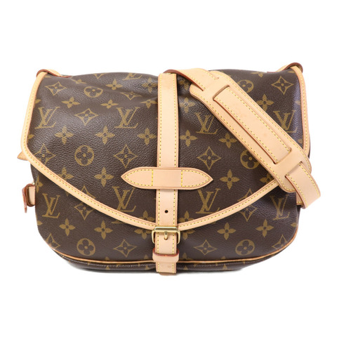 LOUIS VUITTON Monogram Saumur BB金扣手挽肩背兩用袋