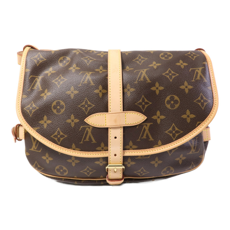 LOUIS VUITTON Monogram Saumur BB金扣手挽肩背兩用袋-1