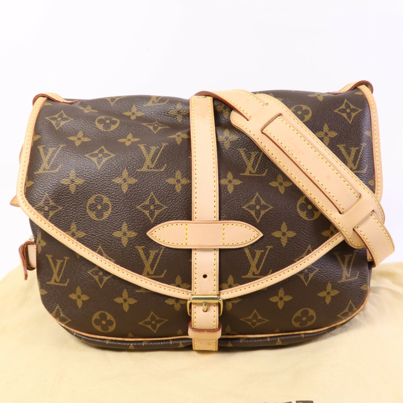 LOUIS VUITTON Monogram Saumur BB金扣手挽肩背兩用袋-4