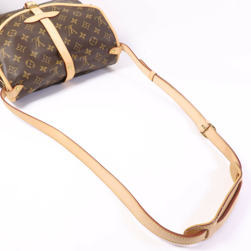 LOUIS VUITTON Monogram Saumur BB金扣手挽肩背兩用袋-10