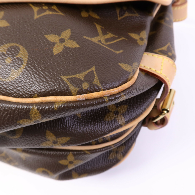 LOUIS VUITTON Monogram Saumur BB金扣手挽肩背兩用袋-11