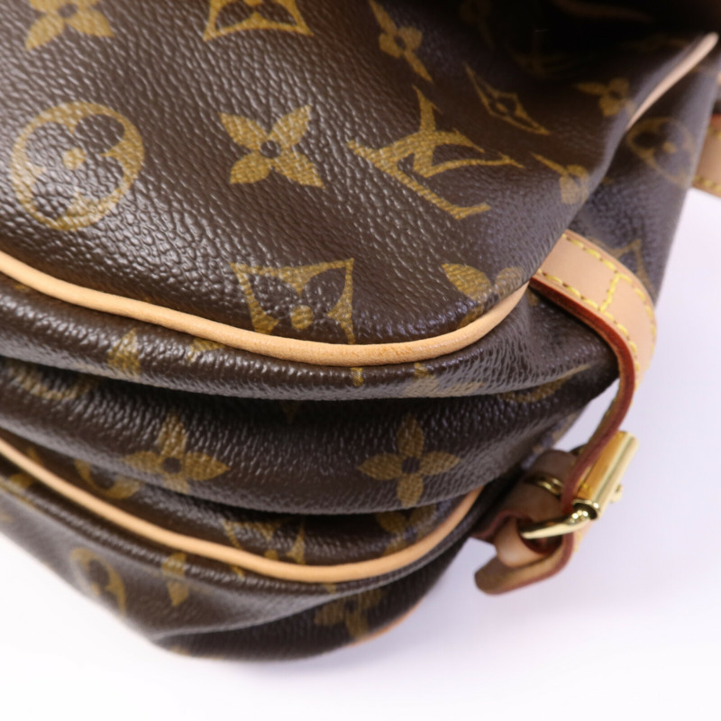 LOUIS VUITTON Monogram Saumur BB金扣手挽肩背兩用袋-13