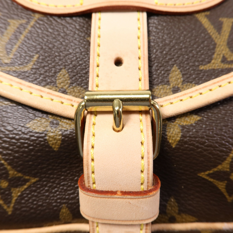 LOUIS VUITTON Monogram Saumur BB金扣手挽肩背兩用袋-15