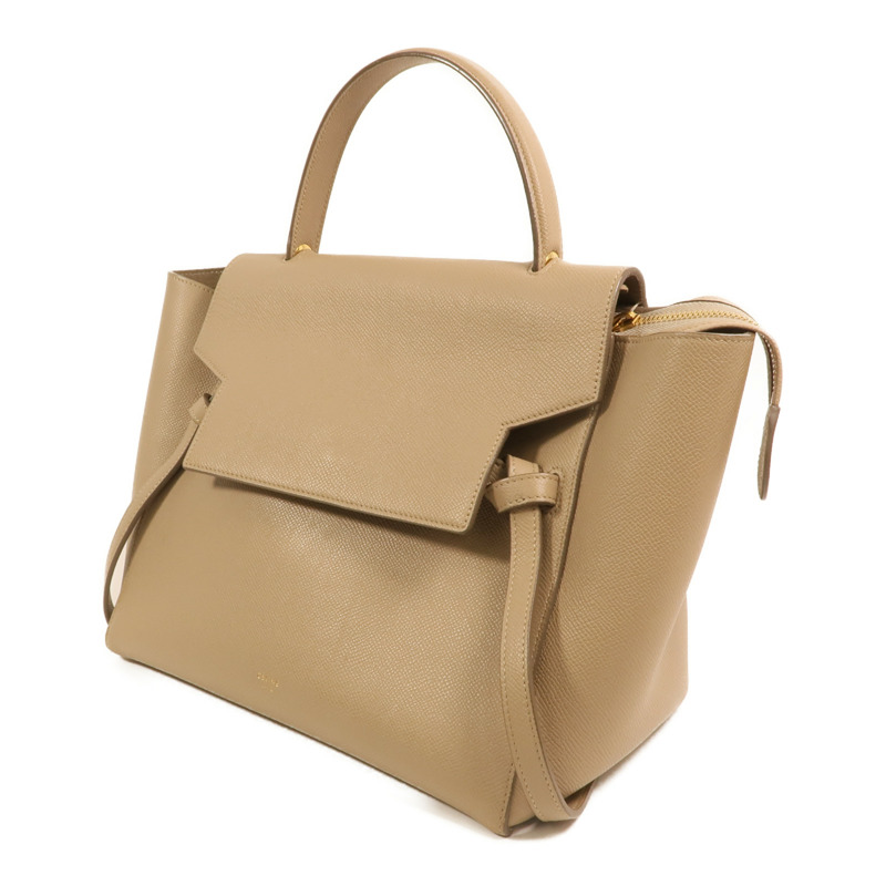 CELINE 牛皮皮革Mini Belt Bag金扣手挽肩背兩用袋-2