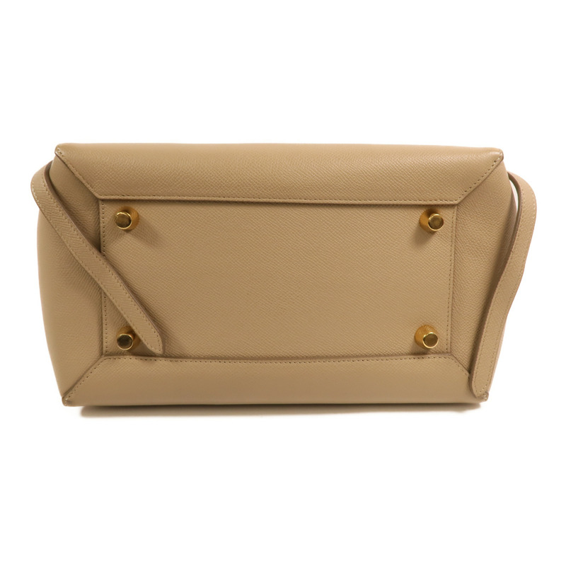 CELINE 牛皮皮革Mini Belt Bag金扣手挽肩背兩用袋-3