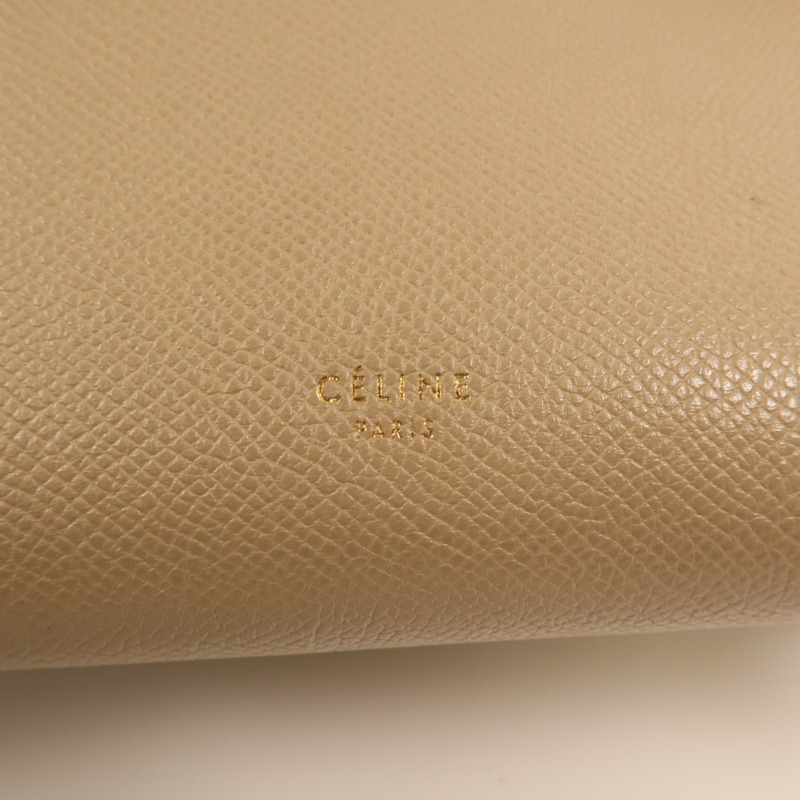 CELINE 牛皮皮革Mini Belt Bag金扣手挽肩背兩用袋-5