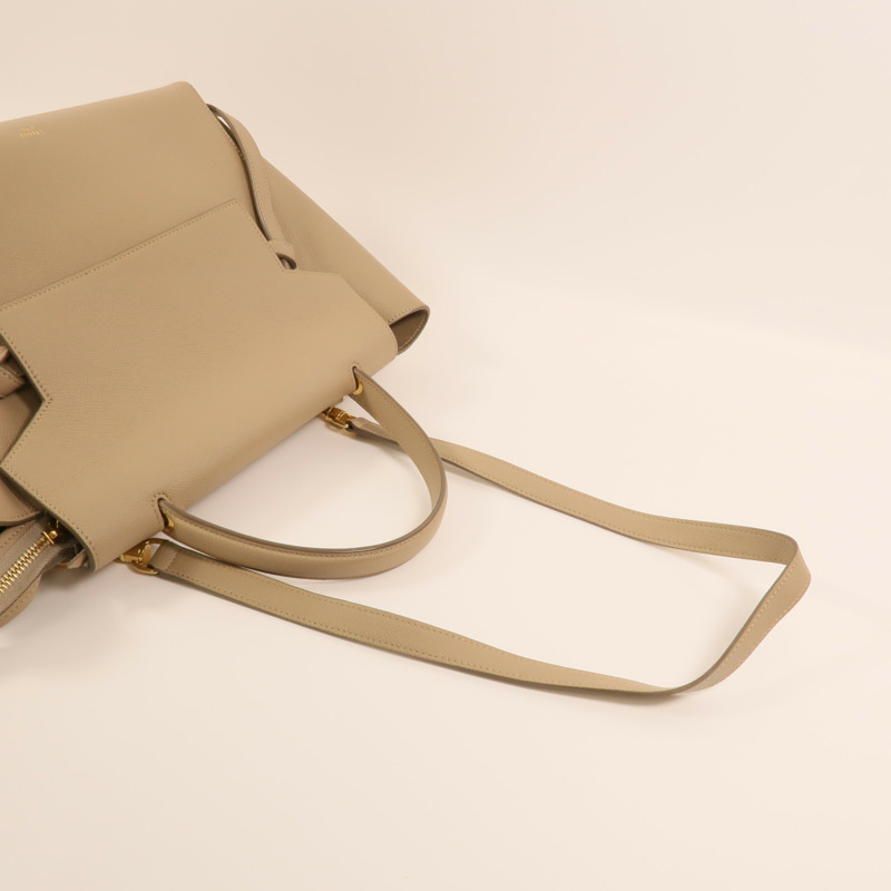 CELINE 牛皮皮革Mini Belt Bag金扣手挽肩背兩用袋-7