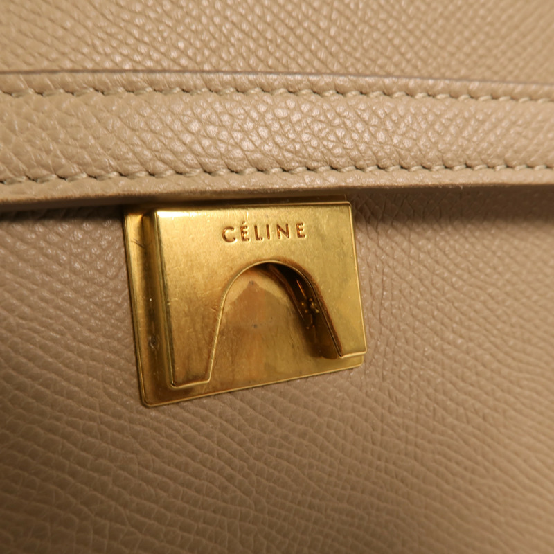 CELINE 牛皮皮革Mini Belt Bag金扣手挽肩背兩用袋-8