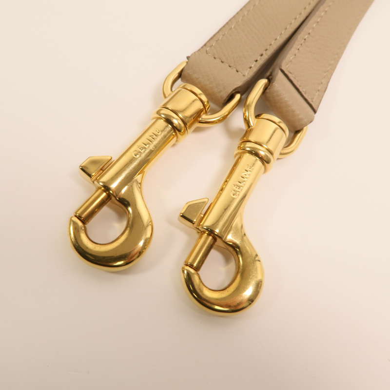 CELINE 牛皮皮革Mini Belt Bag金扣手挽肩背兩用袋-9