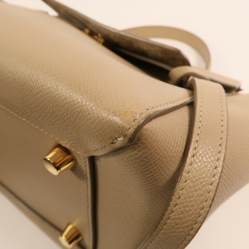 CELINE 牛皮皮革Mini Belt Bag金扣手挽肩背兩用袋-11