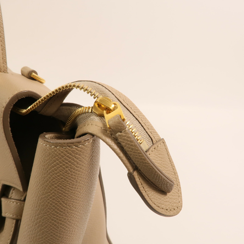 CELINE 牛皮皮革Mini Belt Bag金扣手挽肩背兩用袋-15