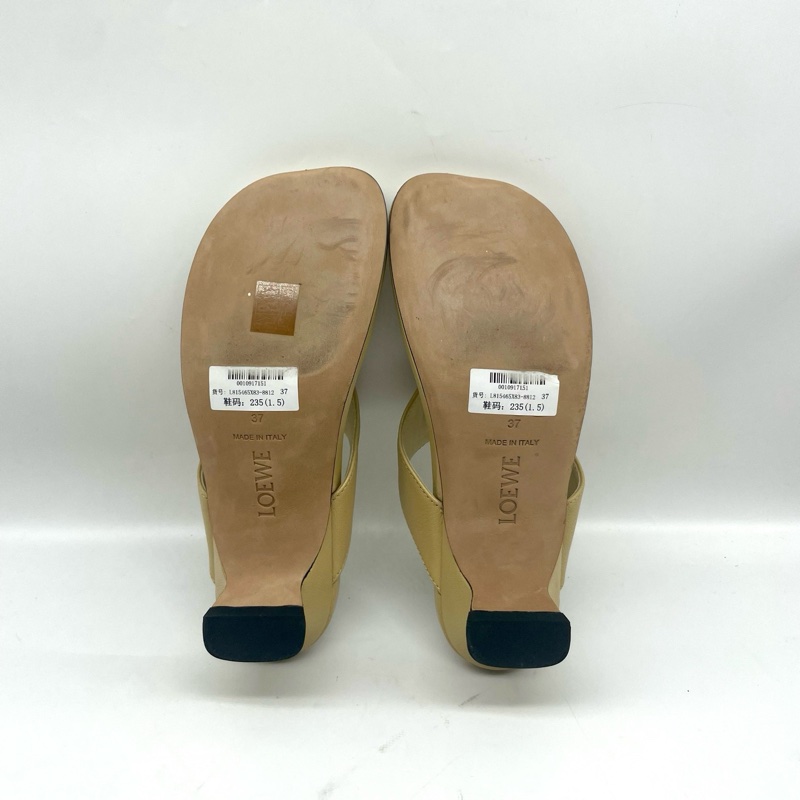 Loewe羅意威 羊皮革涼拖超有設計  37碼 無附件-5
