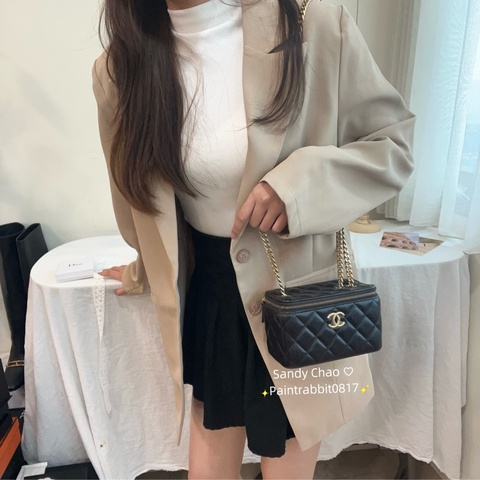 ෆ Chanel vanity case 盒子包 化妝盒 🉑調節長度✨