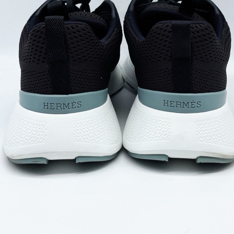 Hermes 愛馬仕 男士Heros黑色運動鞋休閒鞋 41.5碼 無附件-4