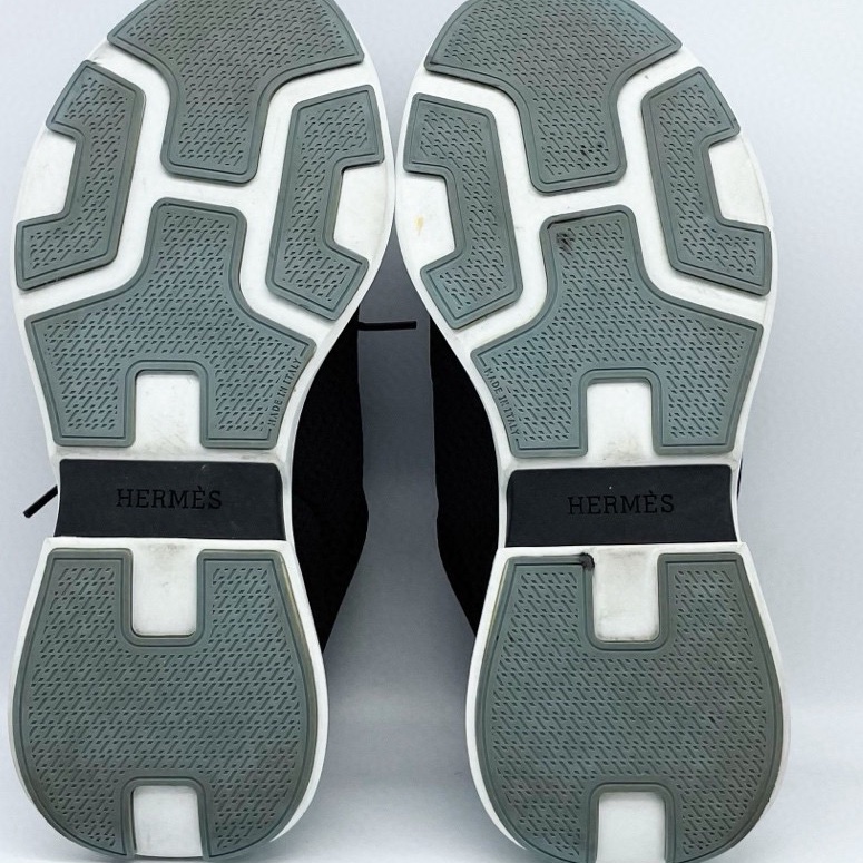 Hermes 愛馬仕 男士Heros黑色運動鞋休閒鞋 41.5碼 無附件-5