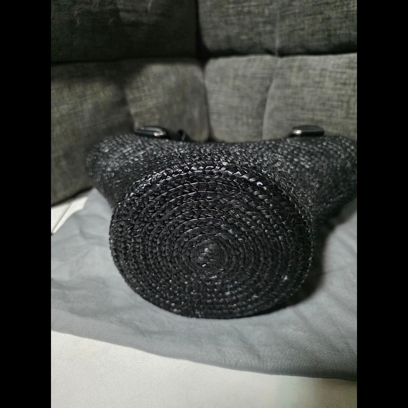 [全新]Balenciaga 巴黎世家 黑色草編包-2