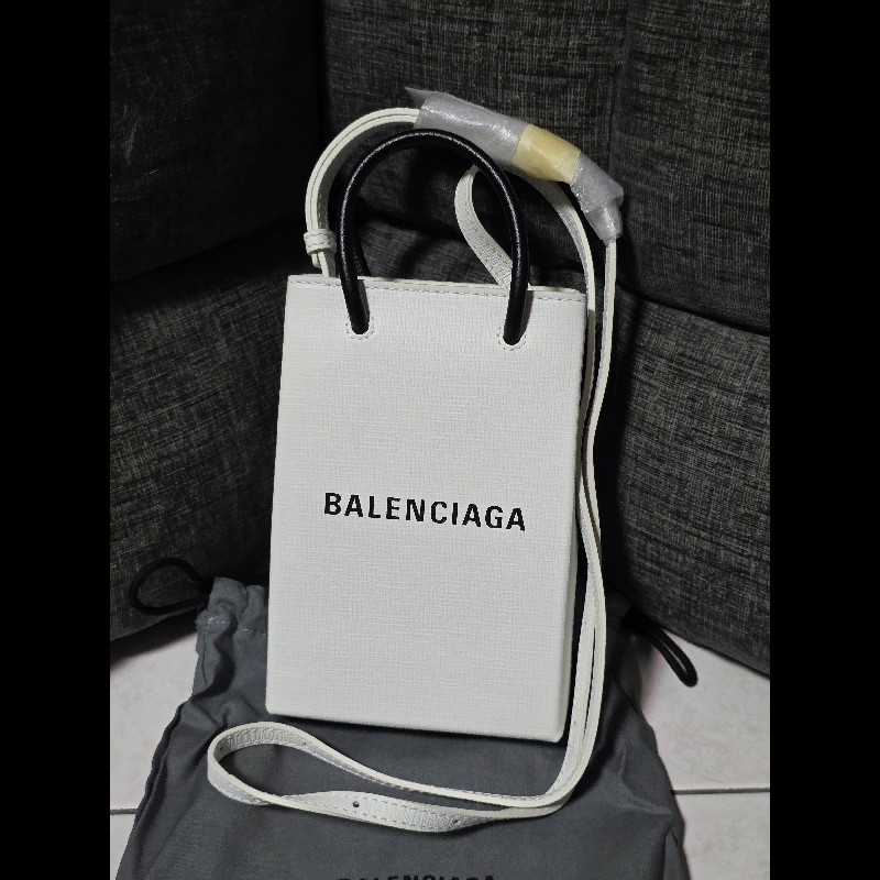 [全新]Balenciaga 巴黎世家 迷你托特包 手機包 白色-0