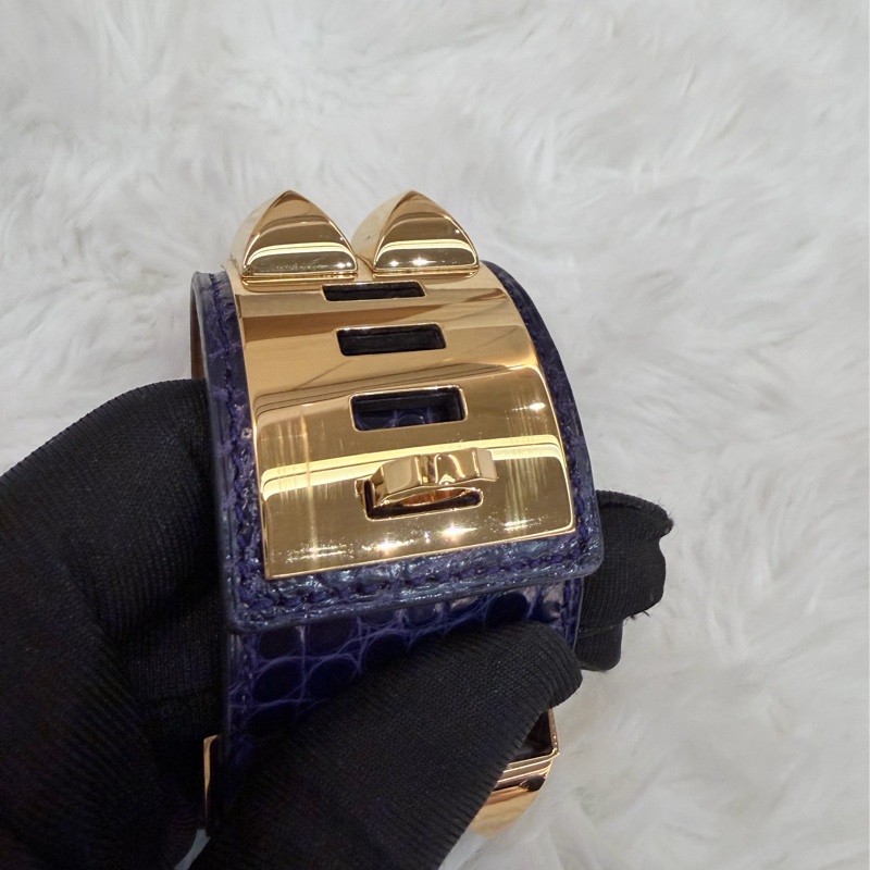 Hermes/ Collier de Chien (CDC)/ 紫金 鱷魚皮-12
