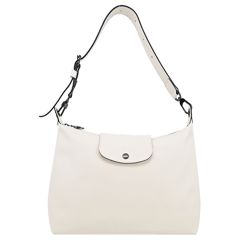 Longchamp LE PLIAGE XTRA系列牛皮肩揹袋(中/米白)-0