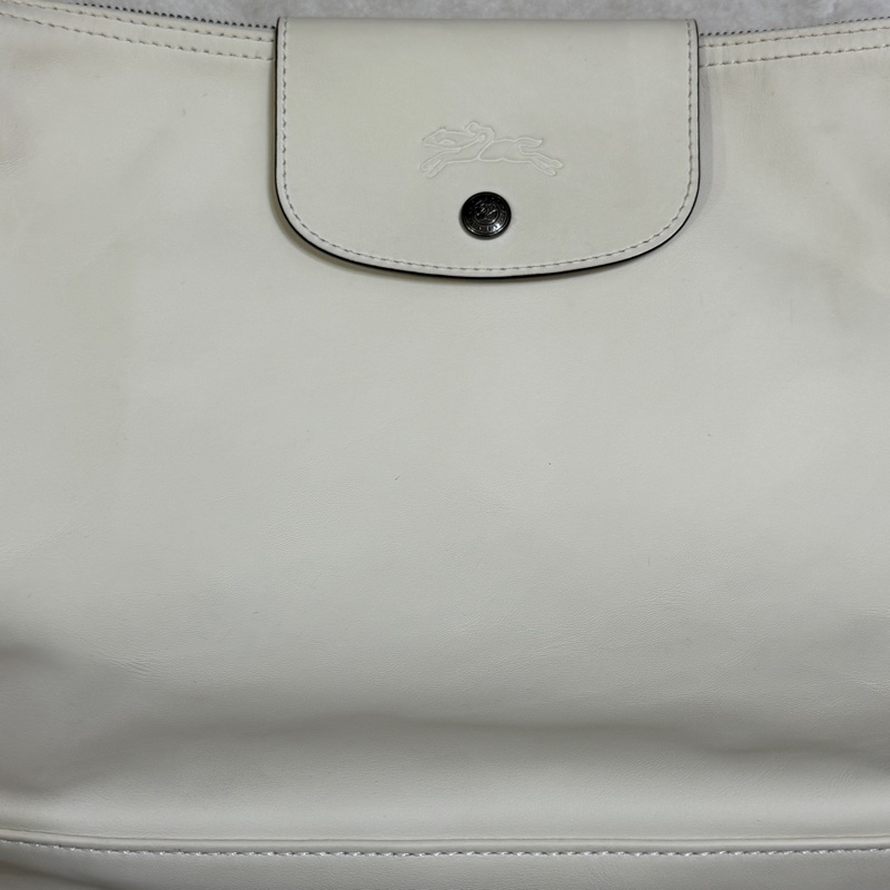 Longchamp LE PLIAGE XTRA系列牛皮肩揹袋(中/米白)-3