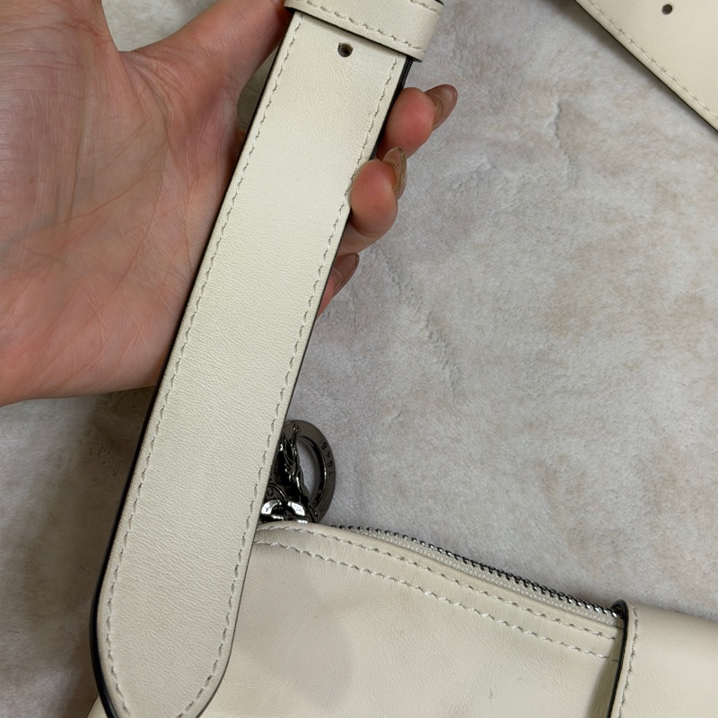 Longchamp LE PLIAGE XTRA系列牛皮肩揹袋(中/米白)-9