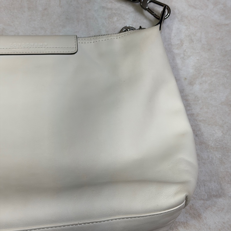 Longchamp LE PLIAGE XTRA系列牛皮肩揹袋(中/米白)-25
