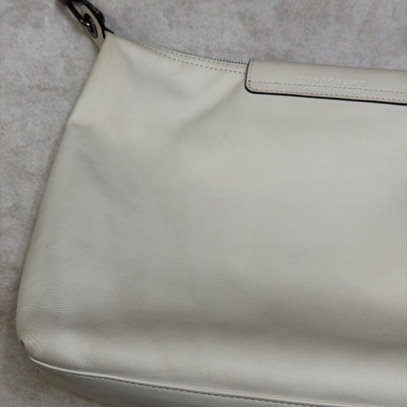 Longchamp LE PLIAGE XTRA系列牛皮肩揹袋(中/米白)-27