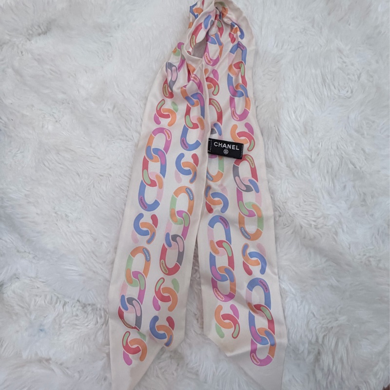 Chanel/ 絲綢髮圈與絲巾組（Silk Scrunchie and Scarf Set）-3