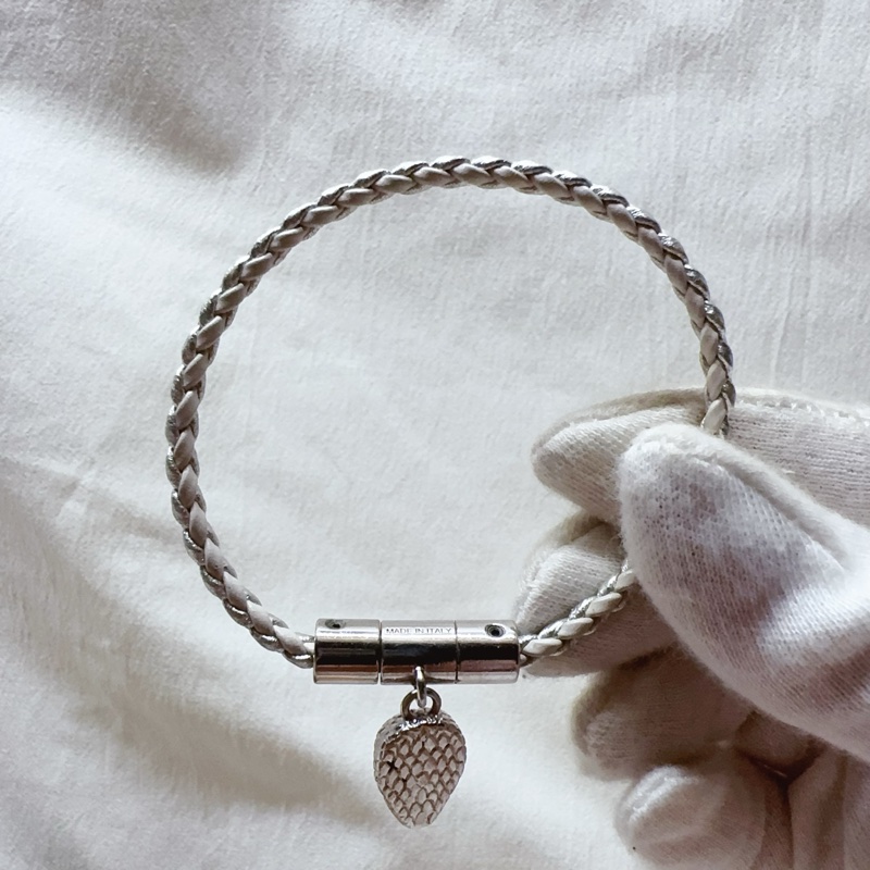 二手正品Bvlgari寶格麗限定版銀色編織手環 蛇頭手環 寶格麗手環 寶格麗手鏈-6