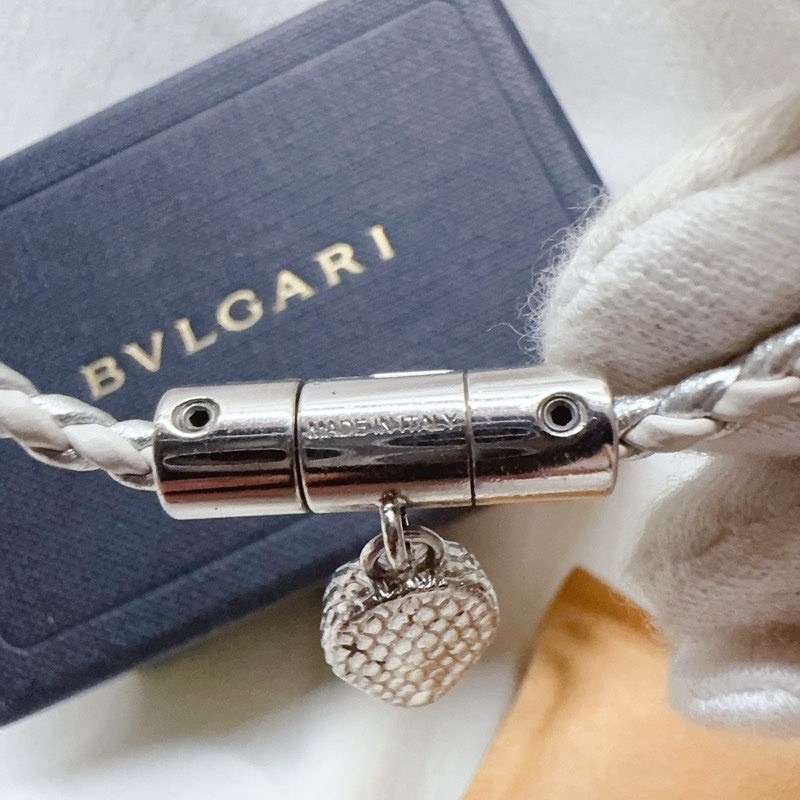 二手正品Bvlgari寶格麗限定版銀色編織手環 蛇頭手環 寶格麗手環 寶格麗手鏈-8