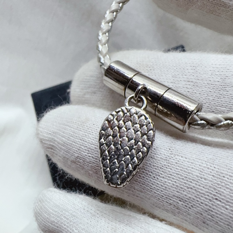 二手正品Bvlgari寶格麗限定版銀色編織手環 蛇頭手環 寶格麗手環 寶格麗手鏈-13