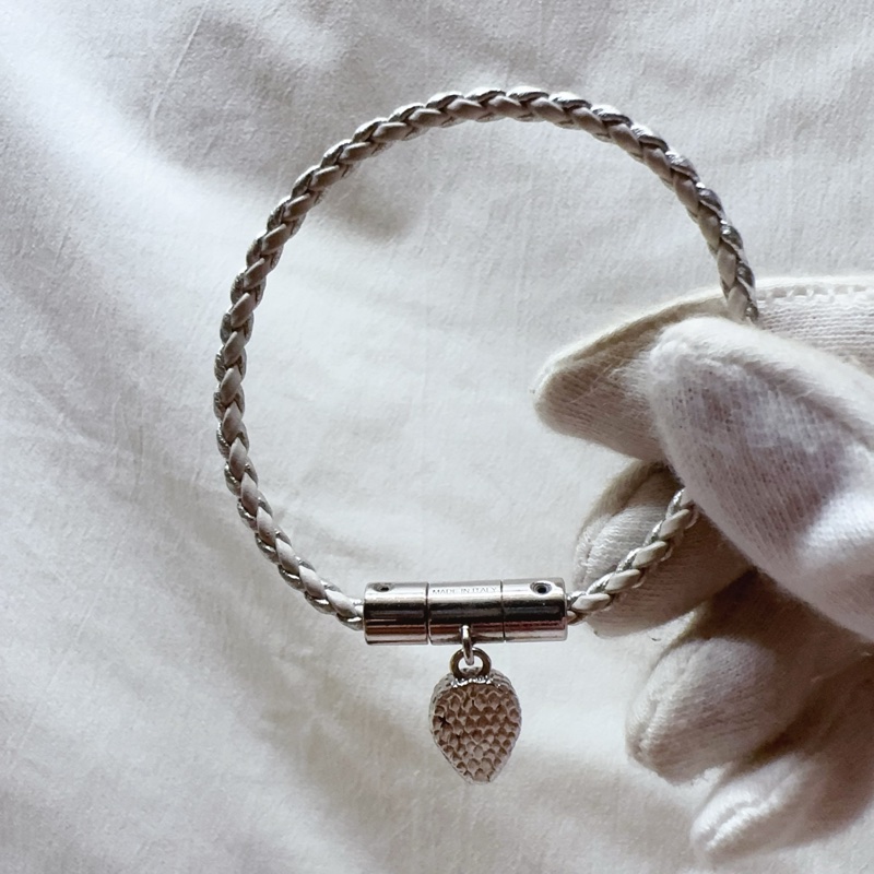 二手正品Bvlgari寶格麗限定版銀色編織手環 蛇頭手環 寶格麗手環 寶格麗手鏈-17