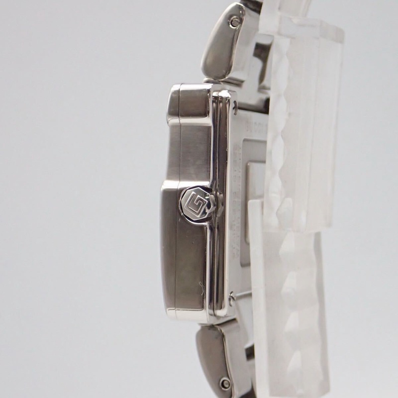 真品Gucci 古馳 G-Class 3600M （大款）石英黑色錶盤方形 G 字錶盤中性腕錶-12