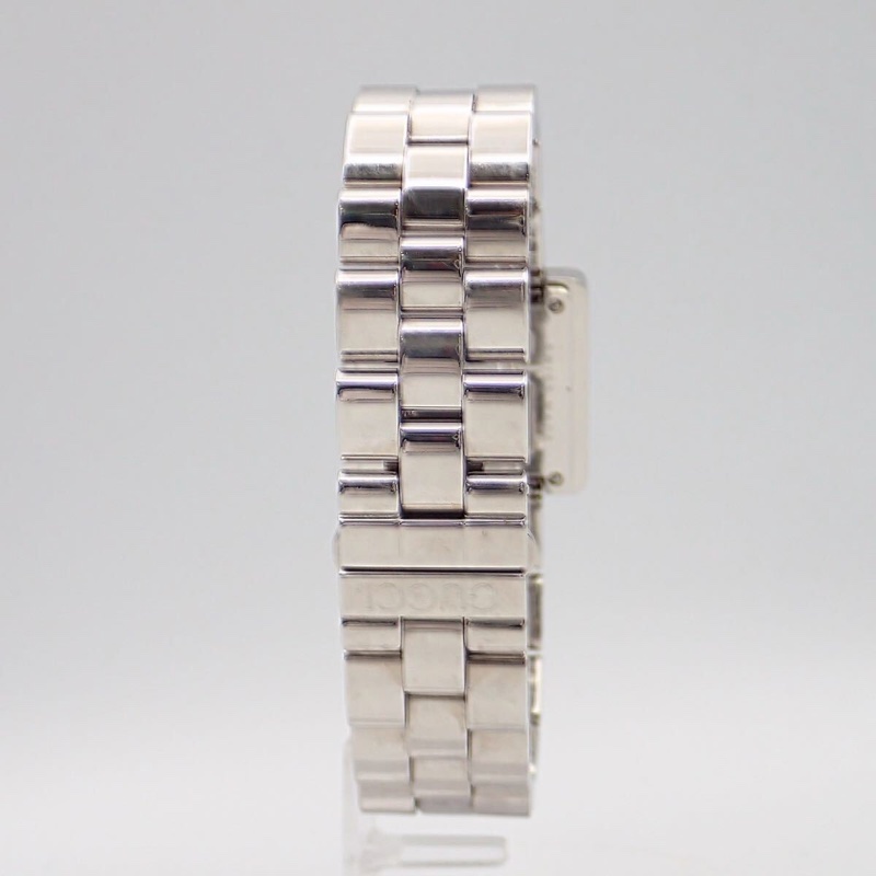 真品Gucci 古馳 G-Class 3600M （大款）石英黑色錶盤方形 G 字錶盤中性腕錶-14