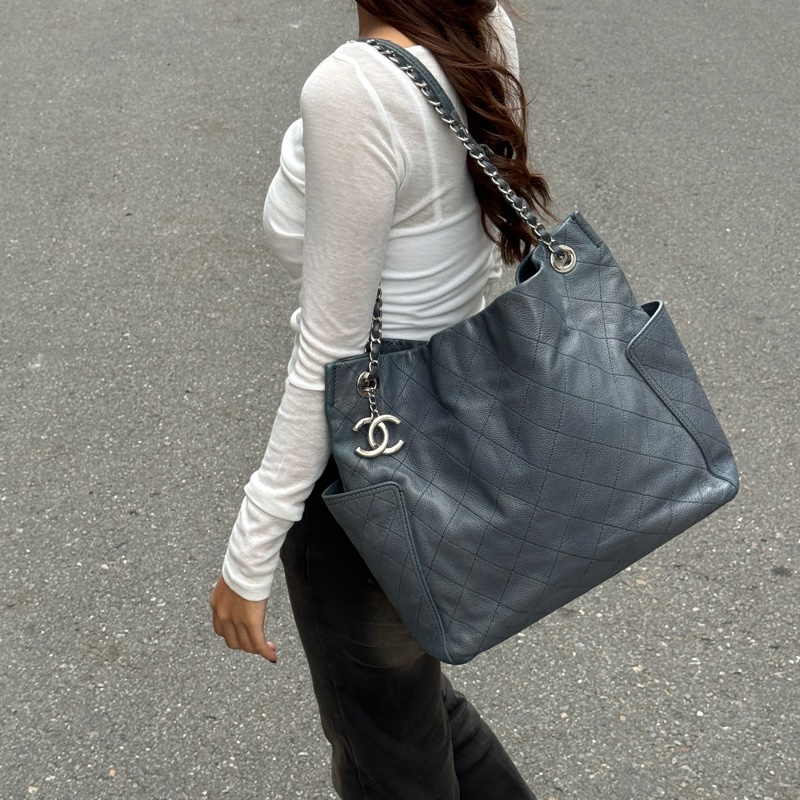 【稀有超耐用💪】 Chanel 魚子醬牛皮 肩背+斜背+托特包（專櫃26.6萬）-15