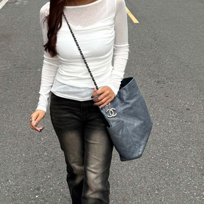 【稀有超耐用💪】 Chanel 魚子醬牛皮 肩背+斜背+托特包（專櫃26.6萬）-19