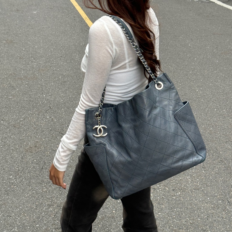 【稀有超耐用💪】 Chanel 魚子醬牛皮 肩背+斜背+托特包（專櫃26.6萬）-25